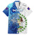 The Deep Heart Of Belize Family Matching Summer Maxi Dress and Hawaiian Shirt Belize Abstract Heritage Ocean Blue Splash Art - Wonder Print Shop