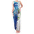 The Deep Heart Of Belize Family Matching Tank Maxi Dress and Hawaiian Shirt Belize Abstract Heritage Ocean Blue Splash Art - Wonder Print Shop