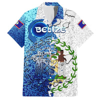 The Deep Heart Of Belize Hawaiian Shirt Belize Abstract Heritage Ocean Blue Splash Art - Wonder Print Shop