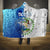The Deep Heart Of Belize Hooded Blanket Belize Abstract Heritage Ocean Blue Splash Art - Wonder Print Shop