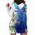 The Deep Heart Of Belize Hoodie Dress Belize Abstract Heritage Ocean Blue Splash Art - Wonder Print Shop