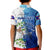 The Deep Heart Of Belize Kid Polo Shirt Belize Abstract Heritage Ocean Blue Splash Art - Wonder Print Shop