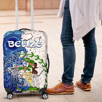 The Deep Heart Of Belize Luggage Cover Belize Abstract Heritage Ocean Blue Splash Art - Wonder Print Shop