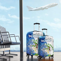 The Deep Heart Of Belize Luggage Cover Belize Abstract Heritage Ocean Blue Splash Art - Wonder Print Shop