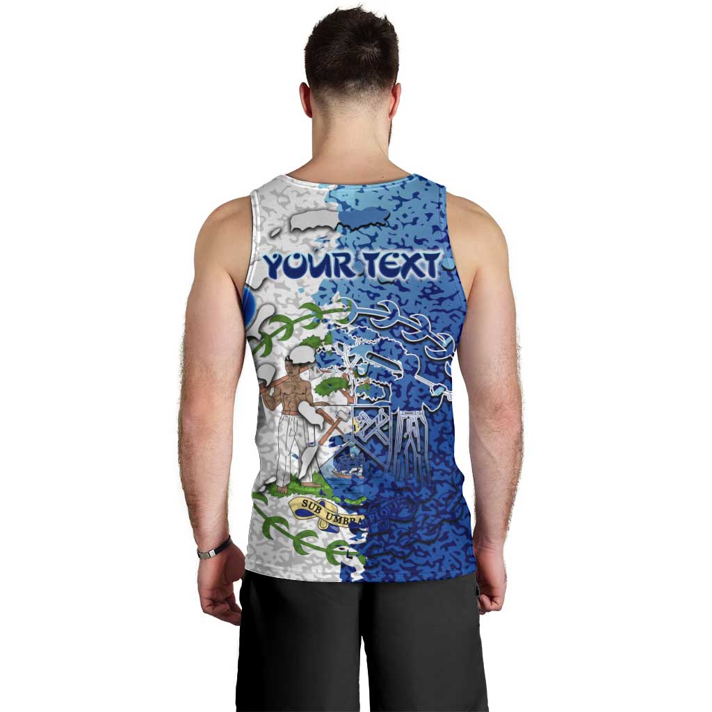 The Deep Heart Of Belize Men Tank Top Belize Abstract Heritage Ocean Blue Splash Art - Wonder Print Shop