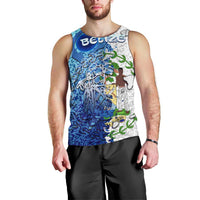The Deep Heart Of Belize Men Tank Top Belize Abstract Heritage Ocean Blue Splash Art - Wonder Print Shop