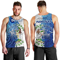 The Deep Heart Of Belize Men Tank Top Belize Abstract Heritage Ocean Blue Splash Art - Wonder Print Shop