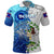 The Deep Heart Of Belize Polo Shirt Belize Abstract Heritage Ocean Blue Splash Art - Wonder Print Shop