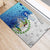 The Deep Heart Of Belize Rubber Doormat Belize Abstract Heritage Ocean Blue Splash Art - Wonder Print Shop