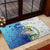 The Deep Heart Of Belize Rubber Doormat Belize Abstract Heritage Ocean Blue Splash Art - Wonder Print Shop