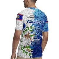 The Deep Heart Of Belize Rugby Jersey Belize Abstract Heritage Ocean Blue Splash Art - Wonder Print Shop