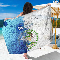 The Deep Heart Of Belize Sarong Belize Abstract Heritage Ocean Blue Splash Art - Wonder Print Shop