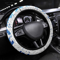 The Deep Heart Of Belize Steering Wheel Cover Belize Abstract Heritage Ocean Blue Splash Art - Wonder Print Shop