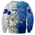 The Deep Heart Of Belize Sweatshirt Belize Abstract Heritage Ocean Blue Splash Art - Wonder Print Shop