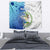 The Deep Heart Of Belize Tapestry Belize Abstract Heritage Ocean Blue Splash Art - Wonder Print Shop