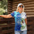 The Deep Heart Of Belize Women Polo Shirt Belize Abstract Heritage Ocean Blue Splash Art - Wonder Print Shop