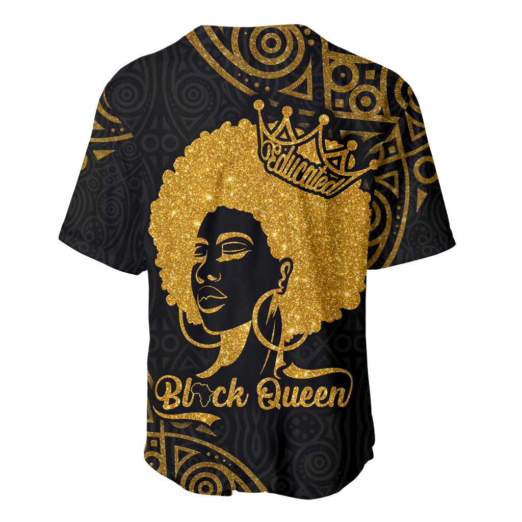 Educated Black Queen Baseball Jersey African Women - Wonder Print Shop