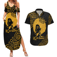 Educated Black Queen Couples Matching Summer Maxi Dress and Hawaiian Shirt African Women - Wonder Print Shop