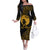 Educated Black Queen Family Matching Off Shoulder Long Sleeve Dress and Hawaiian Shirt African Women - Wonder Print Shop
