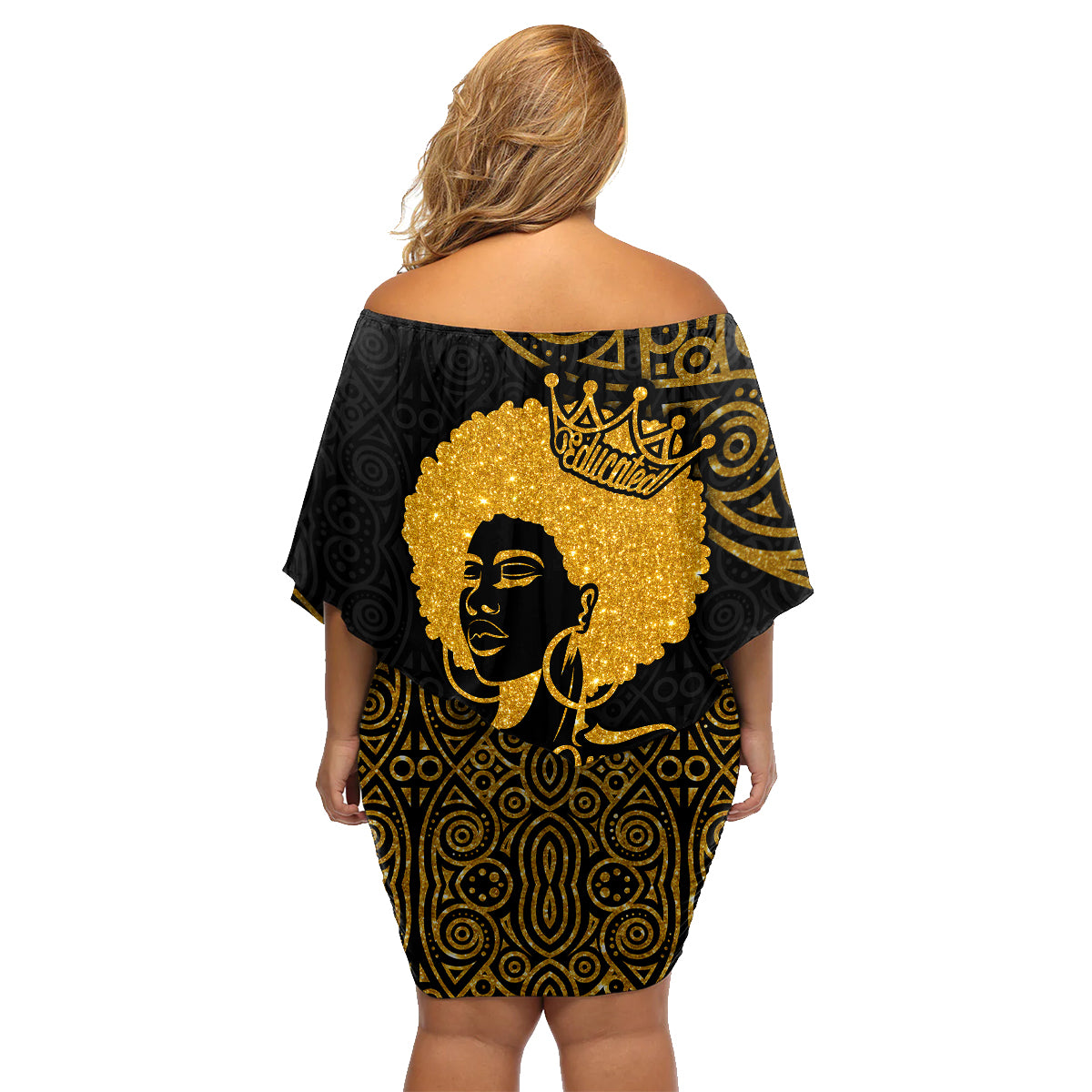 Educated Black Queen Family Matching Off Shoulder Short Dress and Hawaiian Shirt African Women - Wonder Print Shop
