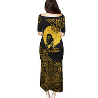 Educated Black Queen Family Matching Puletasi Dress and Hawaiian Shirt African Women - Wonder Print Shop