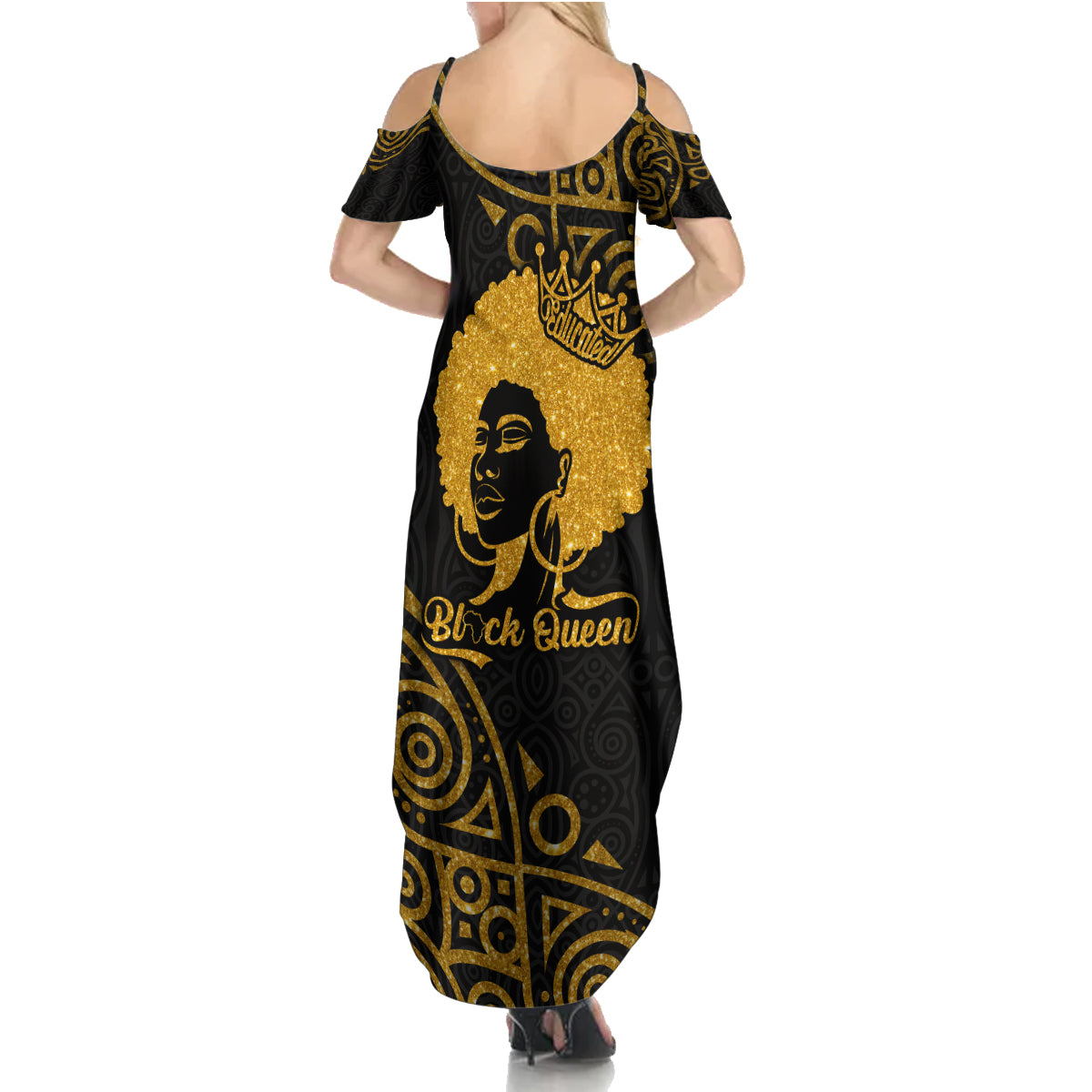 Educated Black Queen Family Matching Summer Maxi Dress and Hawaiian Shirt African Women - Wonder Print Shop