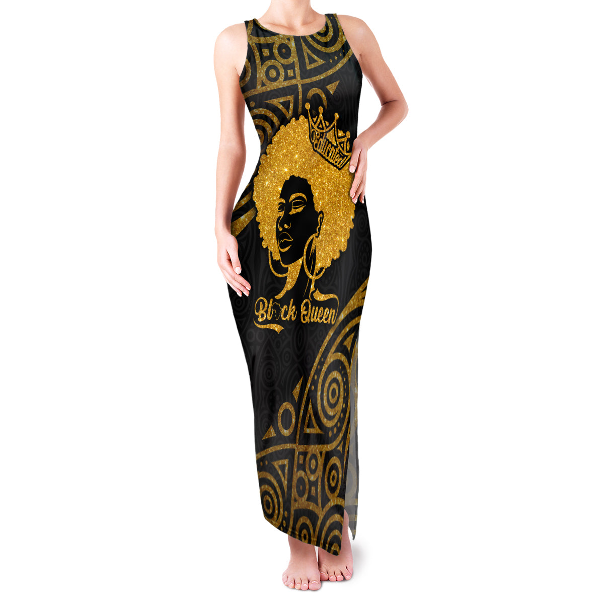 Educated Black Queen Family Matching Tank Maxi Dress and Hawaiian Shirt African Women - Wonder Print Shop
