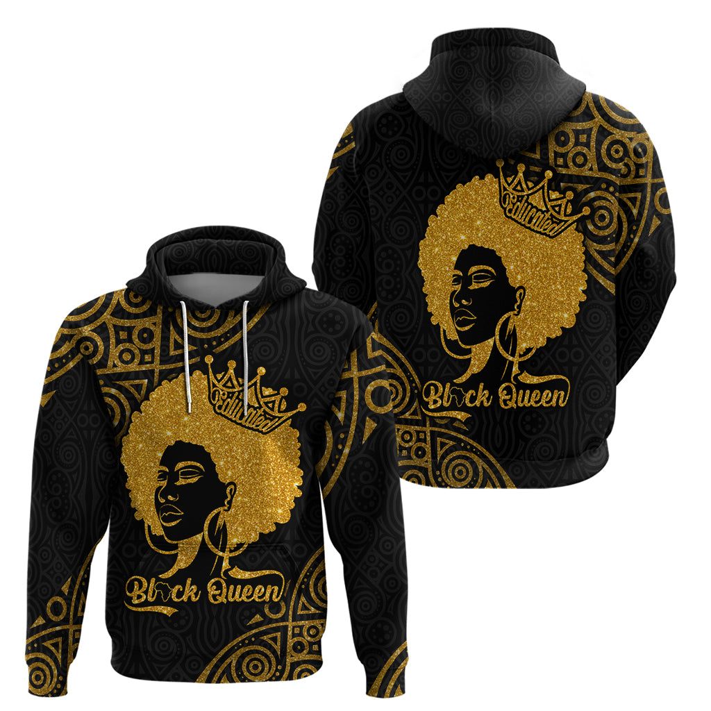 Educated Black Queen Hoodie African Women - Wonder Print Shop