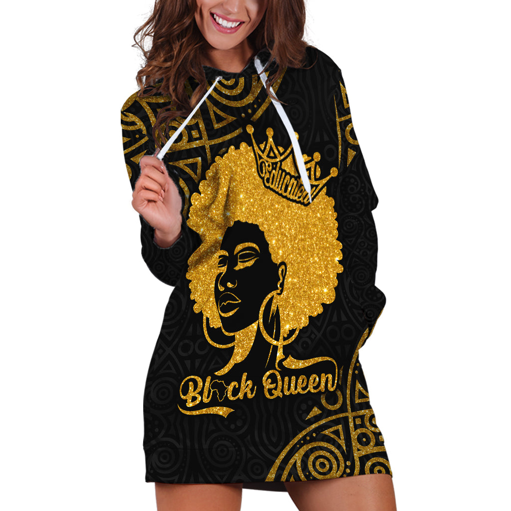 Educated Black Queen Hoodie Dress African Women - Wonder Print Shop