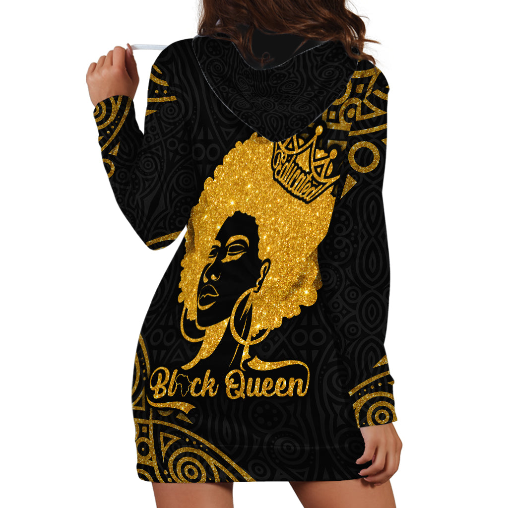 Educated Black Queen Hoodie Dress African Women - Wonder Print Shop