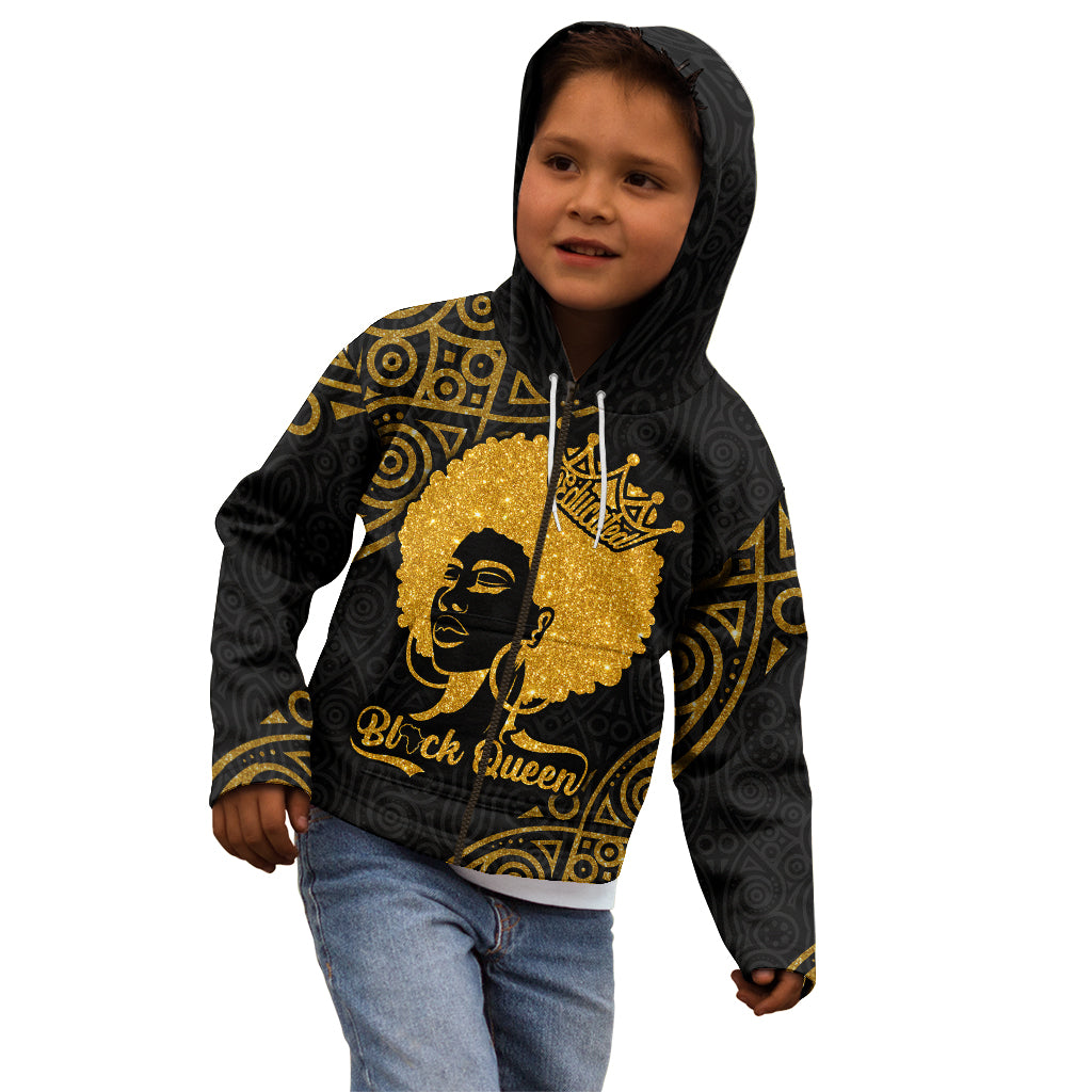 Educated Black Queen Kid Hoodie African Women - Wonder Print Shop