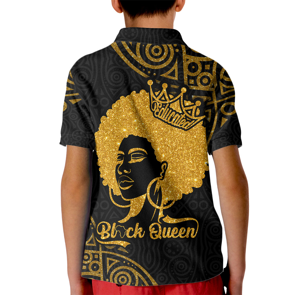 Educated Black Queen Kid Polo Shirt African Women - Wonder Print Shop