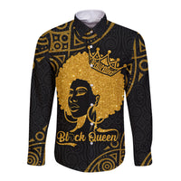 Educated Black Queen Long Sleeve Button Shirt African Women - Wonder Print Shop