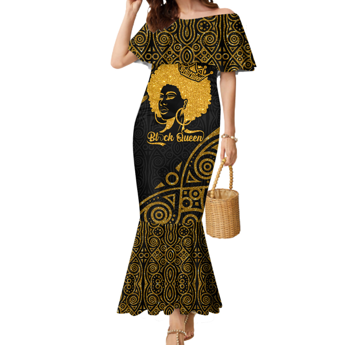 Educated Black Queen Mermaid Dress African Women - Wonder Print Shop