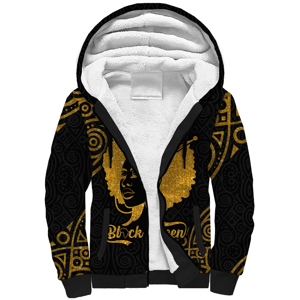 Educated Black Queen Sherpa Hoodie African Women - Wonder Print Shop