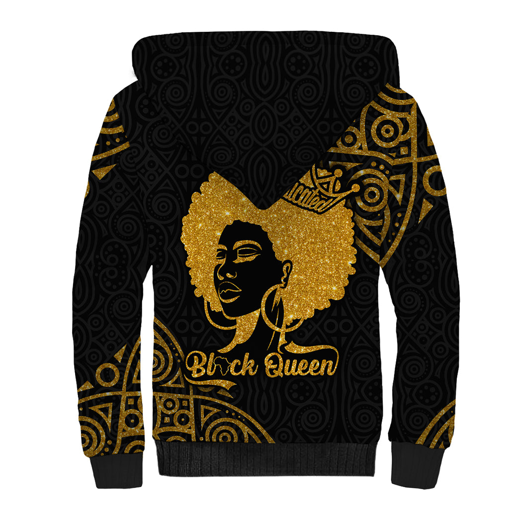 Educated Black Queen Sherpa Hoodie African Women - Wonder Print Shop