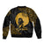 Educated Black Queen Sleeve Zip Bomber Jacket African Women - Wonder Print Shop