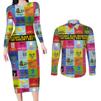 Black Inventions Couples Matching Long Sleeve Bodycon Dress and Long Sleeve Button Shirts African-American Inventors - Wonder Print Shop