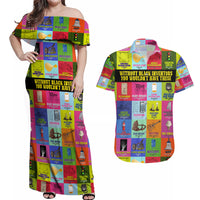 Black Inventions Couples Matching Off Shoulder Maxi Dress and Hawaiian Shirt African-American Inventors - Wonder Print Shop