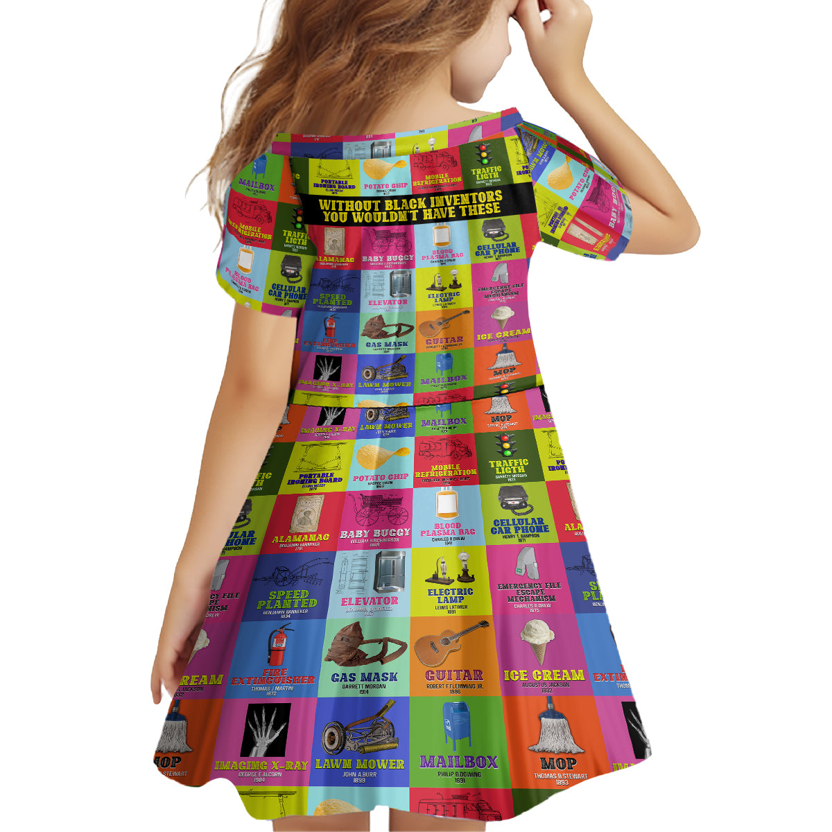 Black Inventions Family Matching Long Sleeve Bodycon Dress and Hawaiian Shirt African-American Inventors - Wonder Print Shop