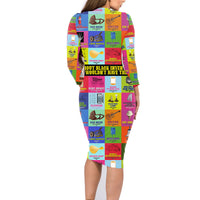 Black Inventions Family Matching Long Sleeve Bodycon Dress and Hawaiian Shirt African-American Inventors - Wonder Print Shop