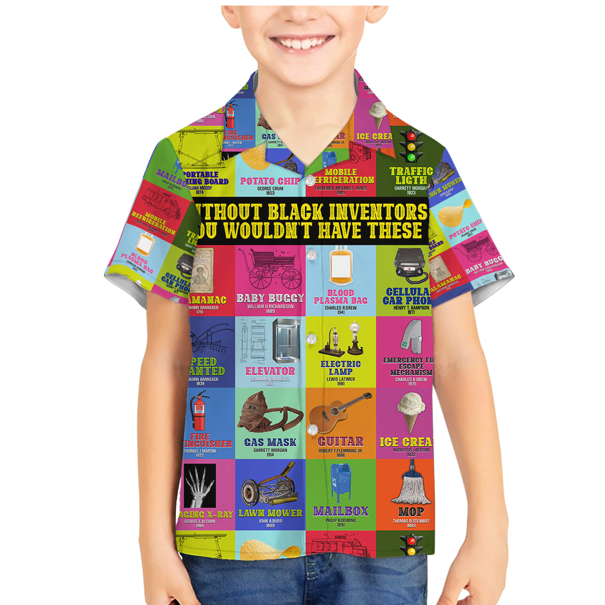 Black Inventions Family Matching Mermaid Dress and Hawaiian Shirt African-American Inventors - Wonder Print Shop