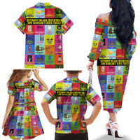Black Inventions Family Matching Off Shoulder Long Sleeve Dress and Hawaiian Shirt African-American Inventors - Wonder Print Shop