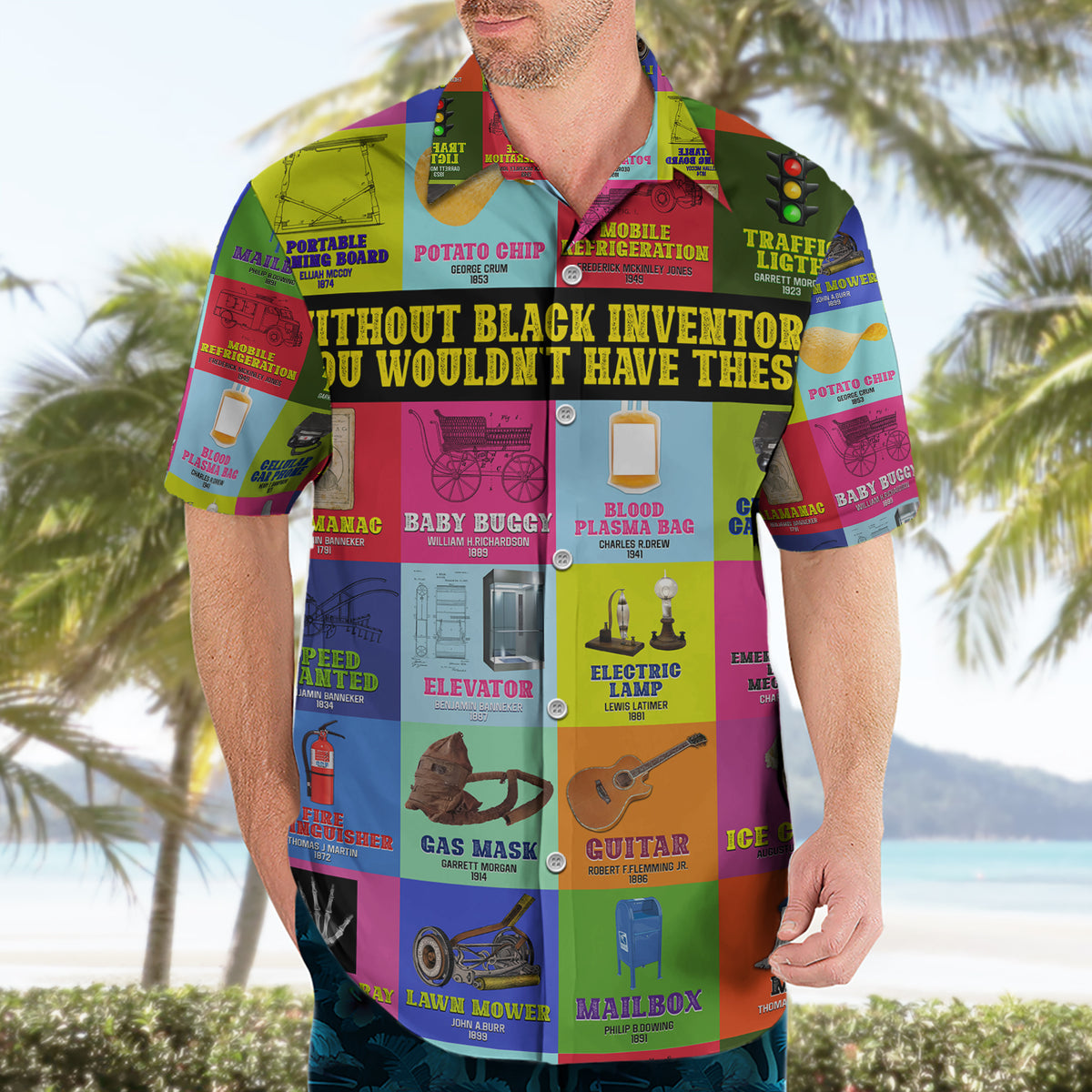 Black Inventions Hawaiian Shirt African-American Inventors - Wonder Print Shop