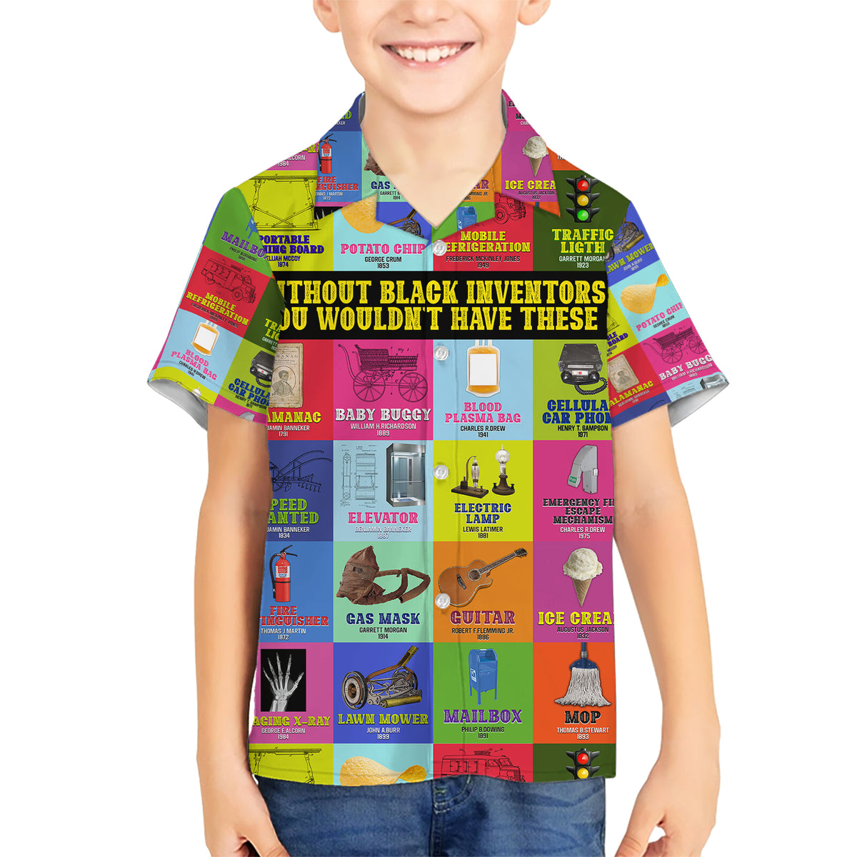 Black Inventions Hawaiian Shirt African-American Inventors - Wonder Print Shop
