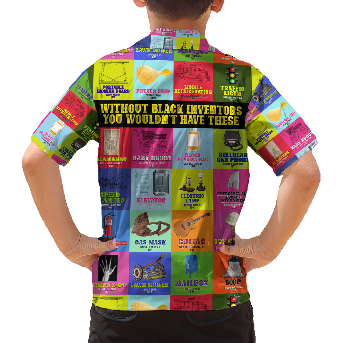 Black Inventions Hawaiian Shirt African-American Inventors - Wonder Print Shop