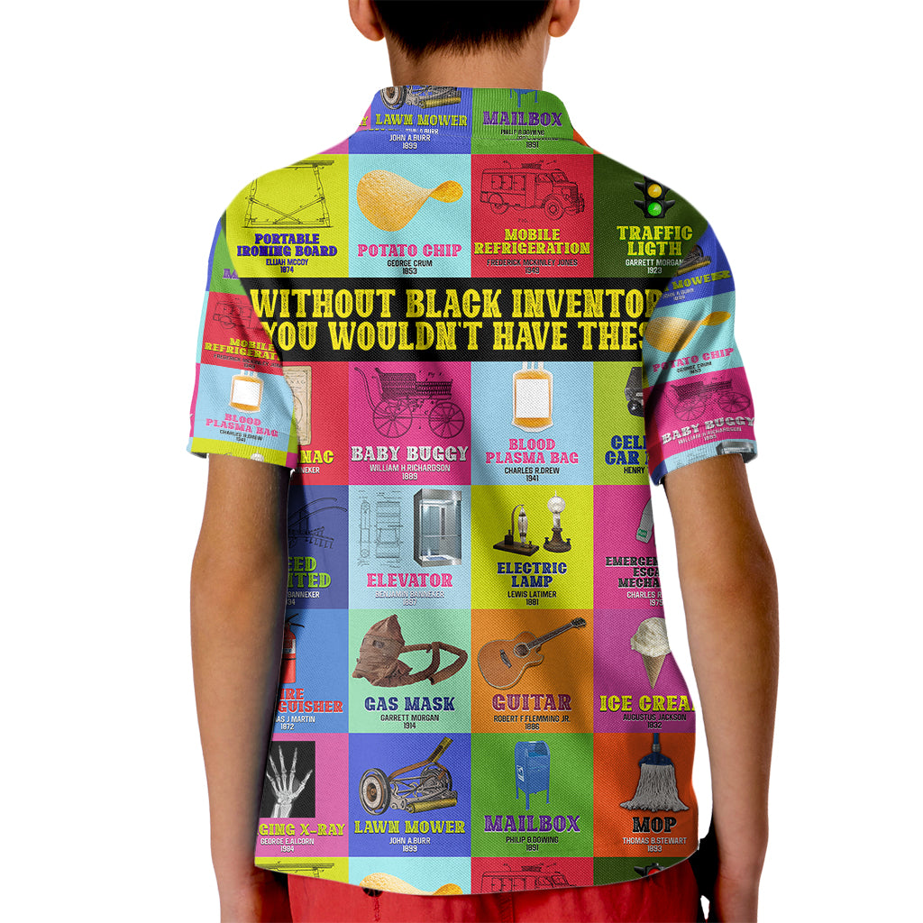 Black Inventions Kid Polo Shirt African-American Inventors - Wonder Print Shop