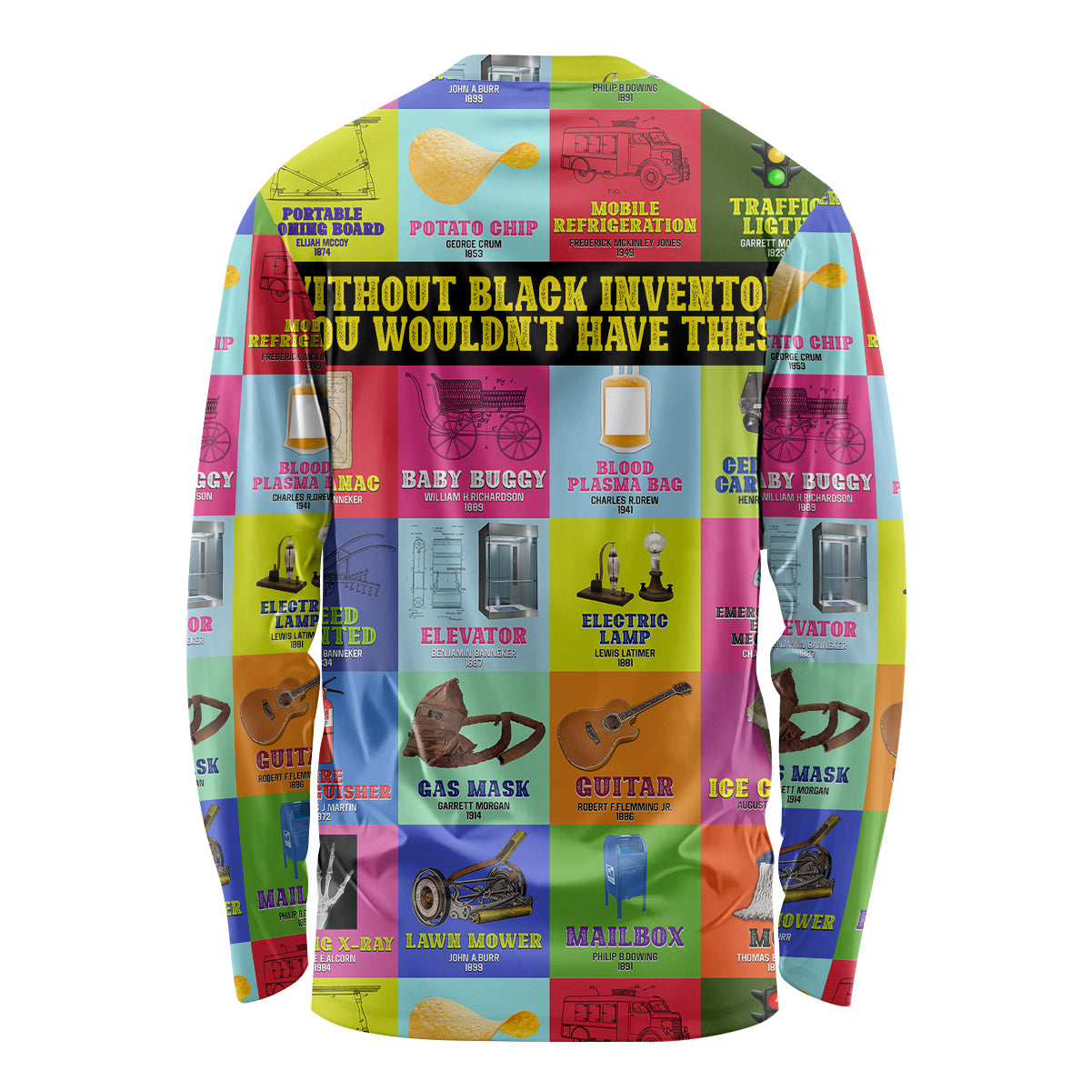 Black Inventions Long Sleeve Shirt African-American Inventors - Wonder Print Shop