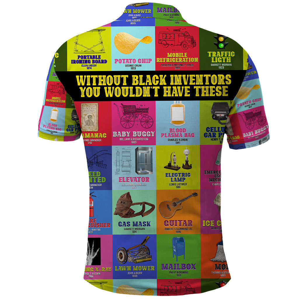 Black Inventions Polo Shirt African-American Inventors - Wonder Print Shop