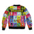 Black Inventions Sleeve Zip Bomber Jacket African-American Inventors - Wonder Print Shop